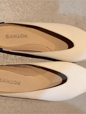 Rothy's White Pointed Ballet Flats